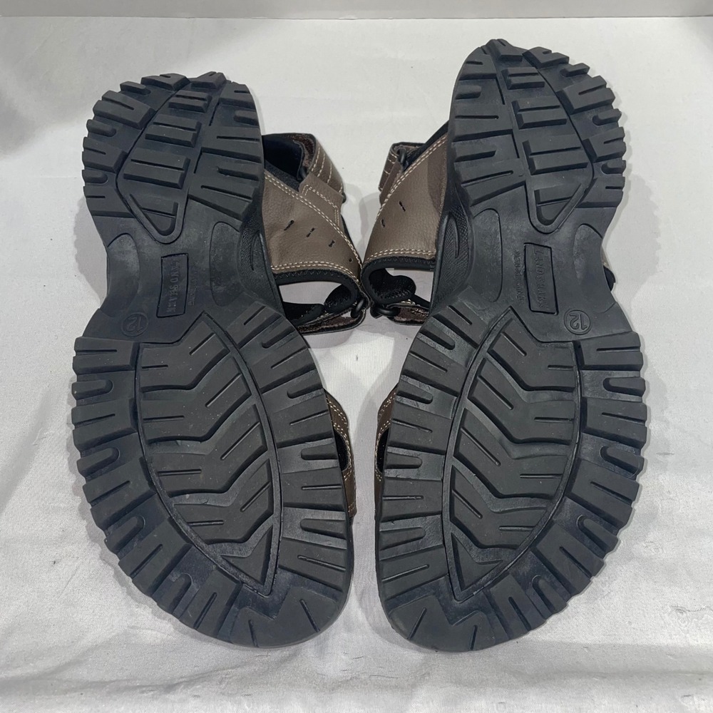 Landshark Mens Brown Sport Sandals Triple Strap Outdoor‎ Trail Shoes Size 12 - Picture 8 of 9